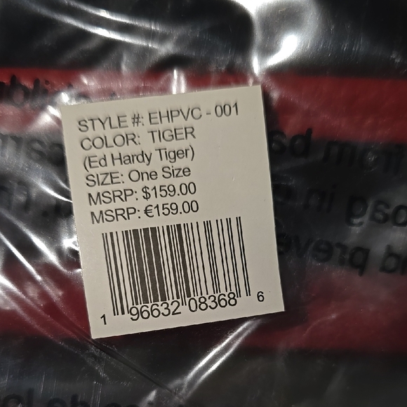 Wd Hardy Red and White Tiger Tote Bag - Picture 8 of 9